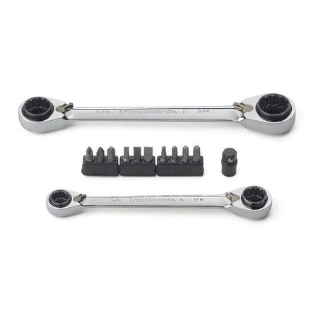 Danaher Inc 13Pc Sae Quadbox Dbl Box Ratcheting Wrench Set 85200
